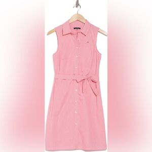 Tommy Hilfiger Pink and White Gingham Sleeveless Dress, size 12